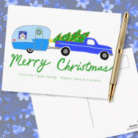 Navidades encantadores Camper Vintage Trailer RV X