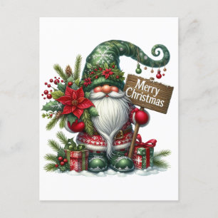 Postal Navidades escandinavos Gnome