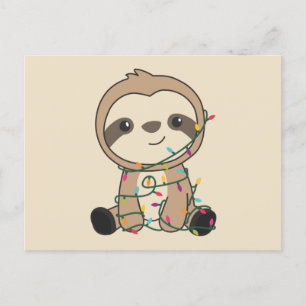 Postal Navidades eslovacos Nieve a los animales de invier