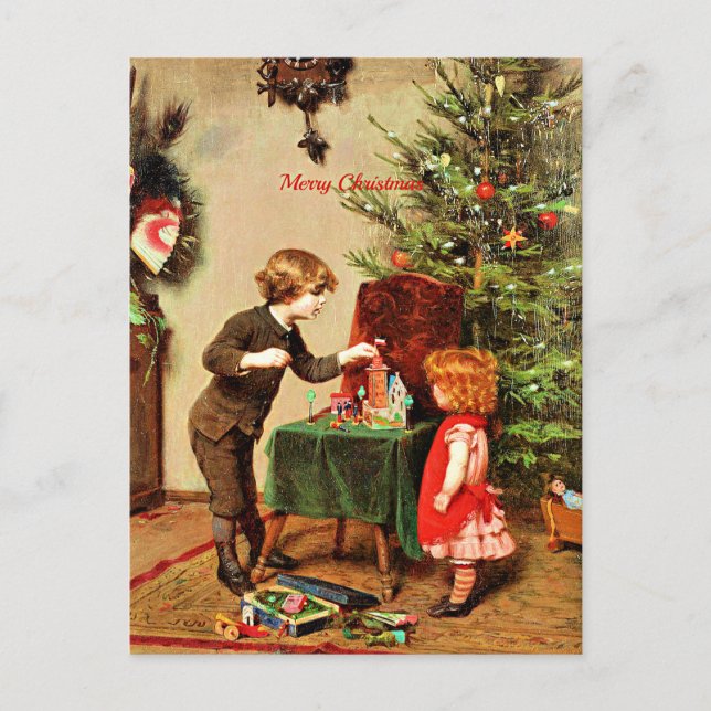 Postal Navidades, famosa pintura de Felix Ehrlich (Anverso)