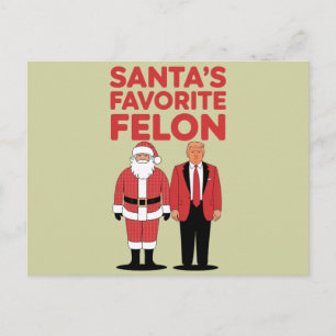 Postal Navidades favoritos de Santa Felon Trump