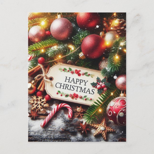 Postal Navidades felices (Anverso)