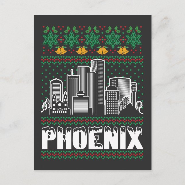Postal Navidades Feo de Phoenix Arizona (Anverso)