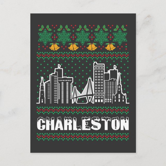 Postal Navidades feos de Charleston South Carolina (Anverso)