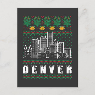 Postal Navidades feos de Denver Nevada