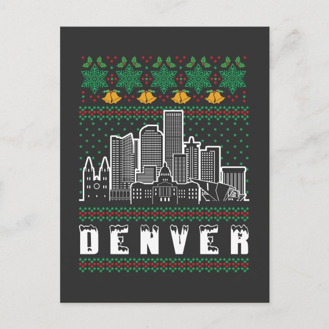 Postal Navidades feos de Denver Nevada (Anverso)