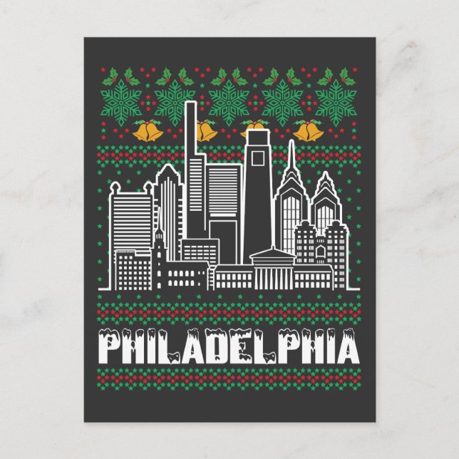 Postal Navidades feos de Filadelfia Pennsylvania (Anverso)
