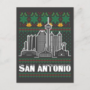 Postal Navidades feos de San Antonio Texas
