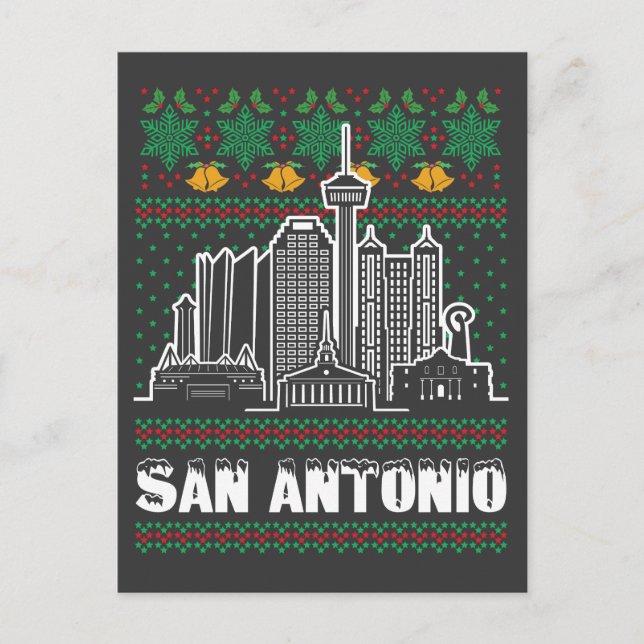 Postal Navidades feos de San Antonio Texas (Anverso)