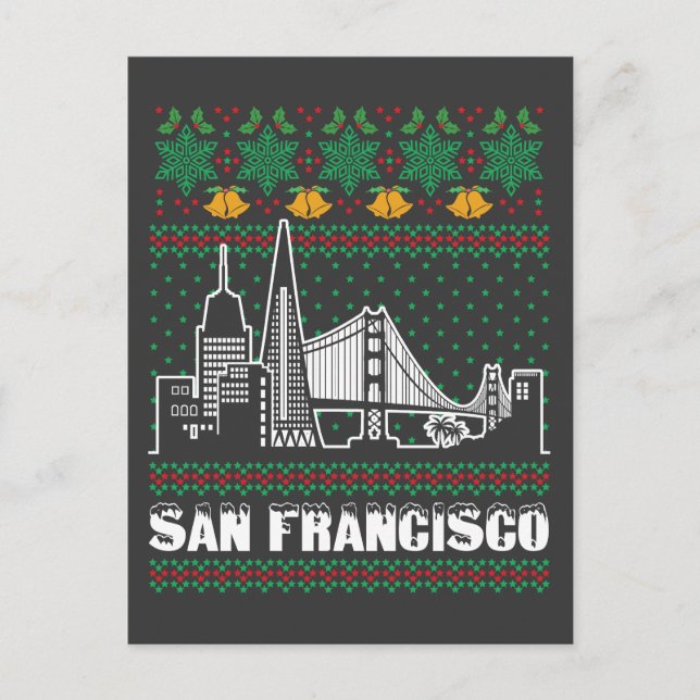 Postal Navidades feos de San Francisco California (Anverso)