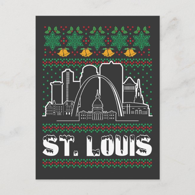 Postal Navidades feos de St. Louis Missouri (Anverso)