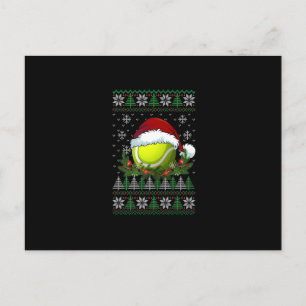 Postal Navidades feos de tenis Familia Santa Hat Pajamas