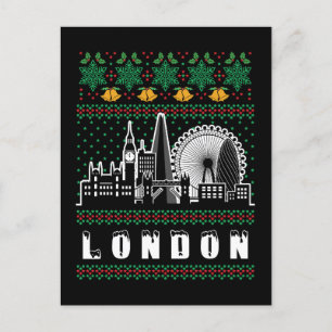 Postal Navidades feos del Reino Unido de Londres