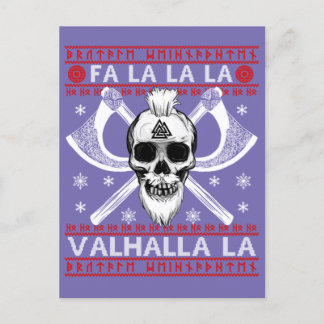 Postal Navidades feos diseñan Fa-La-Valhalla Viking Val