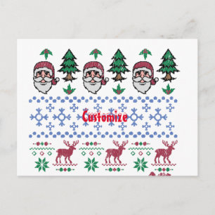 Postal Navidades feos estilo suéter Thunder_Cove