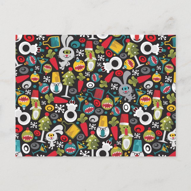 Postal Navidades feos y Año Nuevo feliz (Anverso)