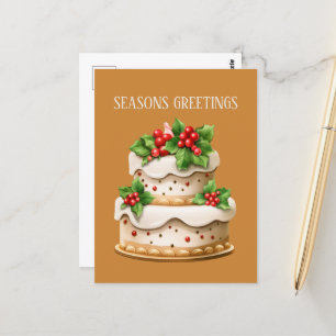 Postal Navidades festivos acuarela pastel agregar texto