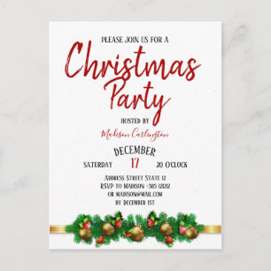 Postal Navidades fiesta Mistletoe Bells Decorativo