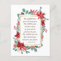 Navidades Floral El Señor Te Bendice La Biblia Ver