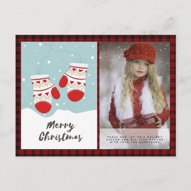 Postal Navidades fotográficos de búfalo colocados en Año  (Anverso)