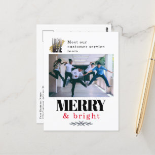 Postal Navidades fotográficos de empresas modernas y bril