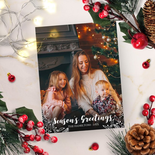 Postal Navidades fotográficos de escritura blanca de foll (Subido por el creador)