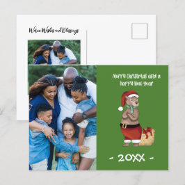 Postal Navidades fotográficos de la familia Merry Christm