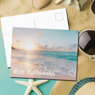 Postal Navidades fotográficos de la isla tropical de Mele