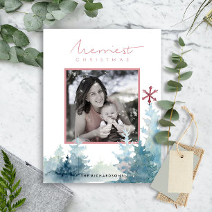 Postal Navidades FOTOGRÁFICOS DE LA NIEVE DE ÁRBOL DE RUB