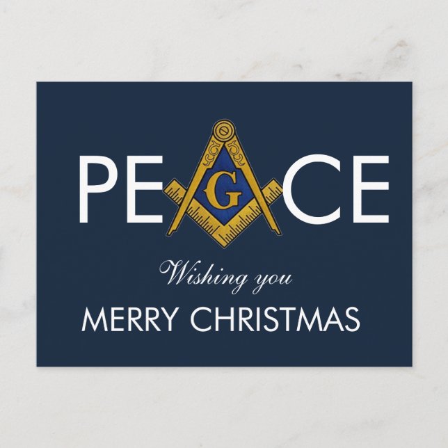 Postal Navidades Freemason Masonic Mason Freemason (Anverso)