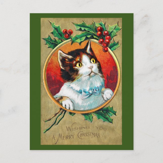 Postal Navidades, Gato de Navidad (Anverso)