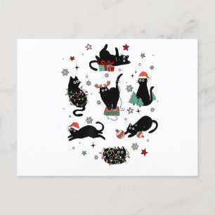 Postal Navidades Gatos Negros