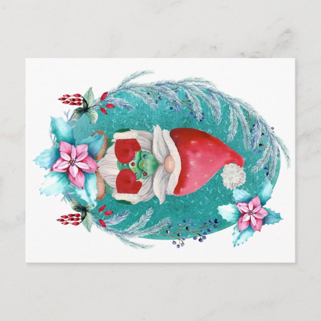 Postal Navidades Gnome Postcard | Festividad (Anverso)