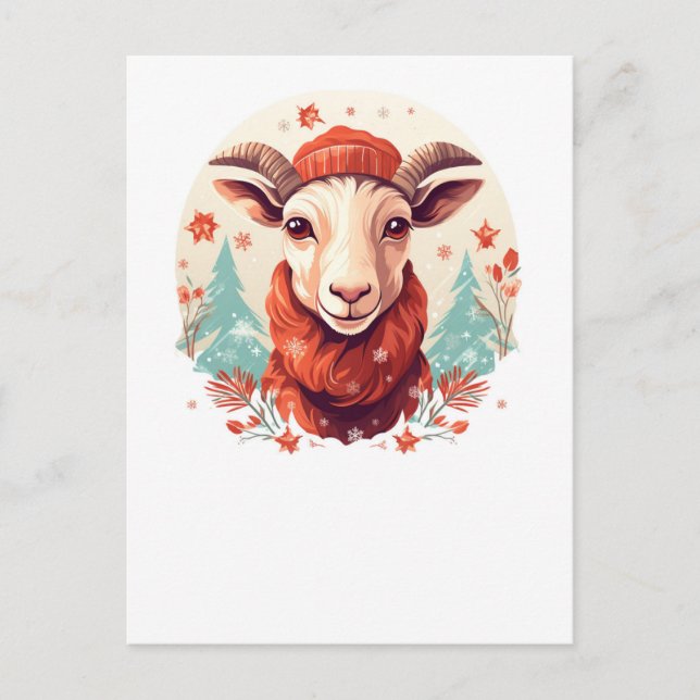 Postal Navidades Goat Art (Anverso)
