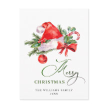 Navidades Gorras de Santa Claus saludan feriado