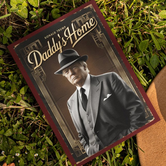 Postal Navidades graciosos del hogar de Donald Trump Dadd (Subido por el creador)