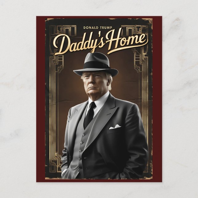 Postal Navidades graciosos del hogar de Donald Trump Dadd (Anverso)