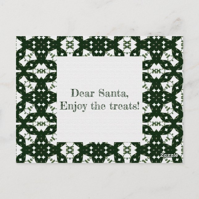 Postal Navidades Green Garland (Reverso)