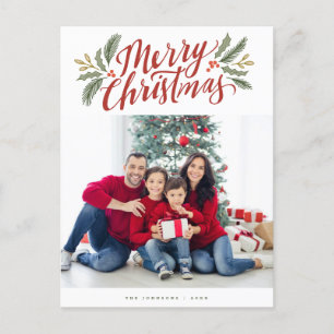 Postal Navidades guión y vacaciones verdes multifoto
