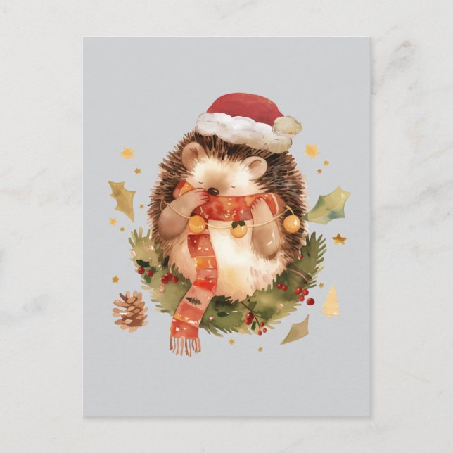 Postal Navidades Hedgehog (Anverso)