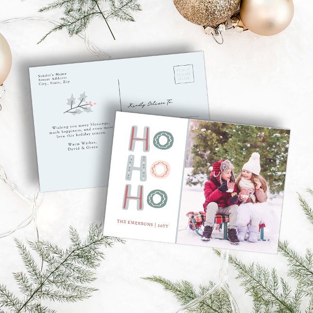Postal Navidades Ho Ho Ho Ho (Ho Ho Ho Christmas Postcard
)