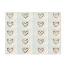 Navidades Holiday Candy Cane Heart On Real Snow