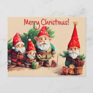 Postal Navidades Holiday Gnomes