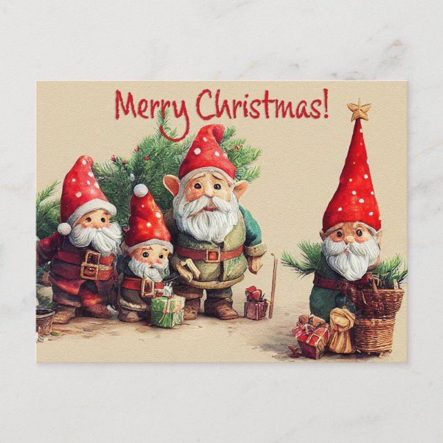 Postal Navidades Holiday Gnomes (Anverso)