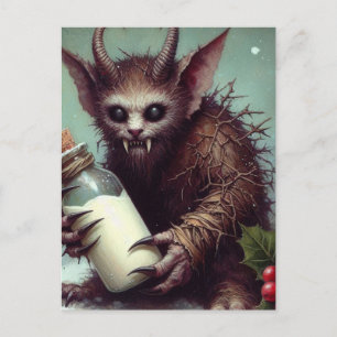 Postal Navidades Horror Krampus Kitty Fairy Spooky