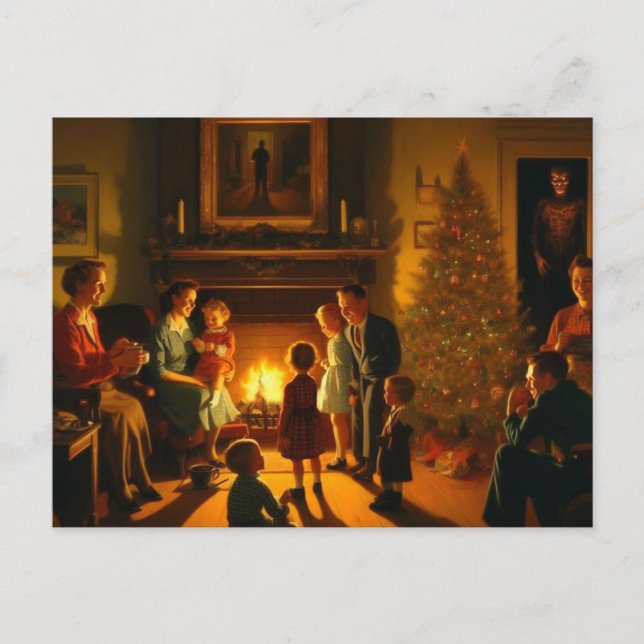 Postal Navidades Horror Retro Vintage (Anverso)