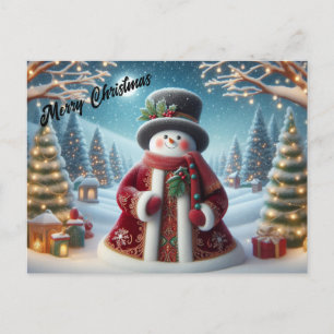 Postal Navidades inteligentes Snowman