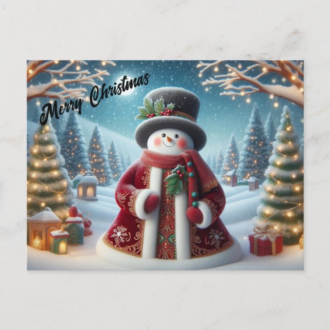 Postal Navidades inteligentes Snowman (Anverso)