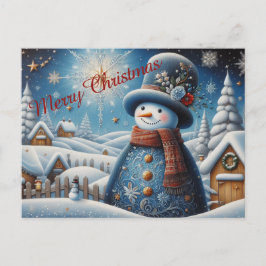 Postal Navidades inteligentes Snowman