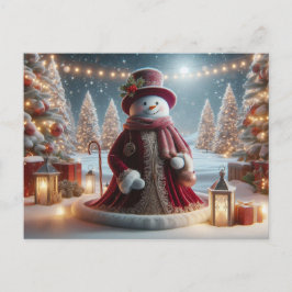 Postal Navidades inteligentes Snowman